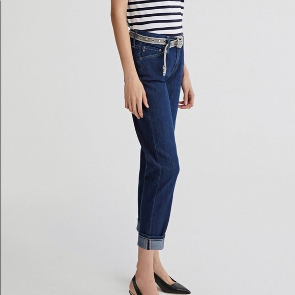 AG Adriano Goldschmied EX-BOYFRIEND SLOUCHY SLIM Dark Wash size 24R - Picture 3 of 13